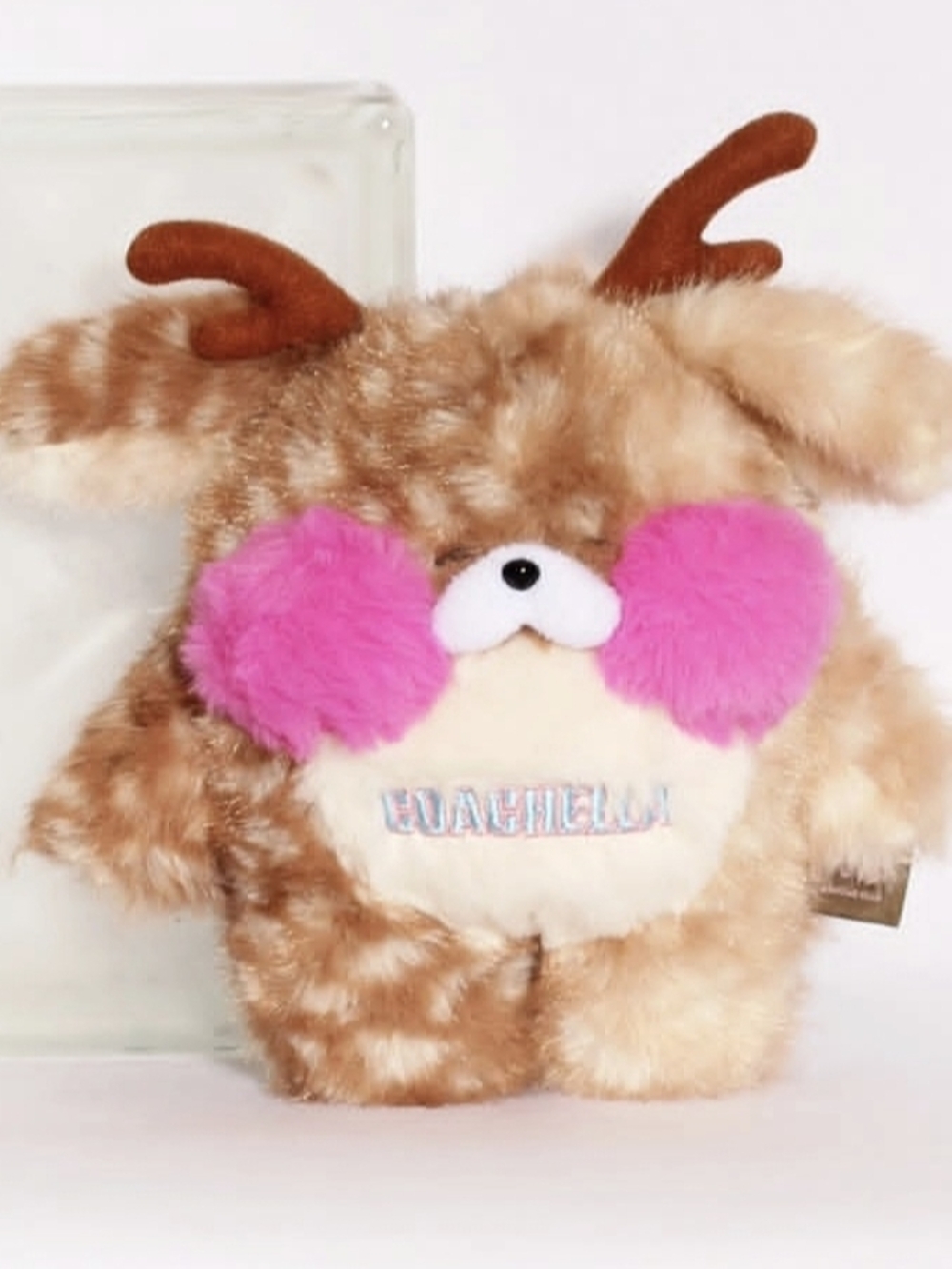 Coachella Pink-Cheek Plush Reindeer Stuffed Toy
